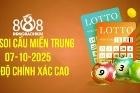 Soi cầu Rồng Bạch Kim 888 xổ số Miền Trung hôm nay ngày 07-10-2025