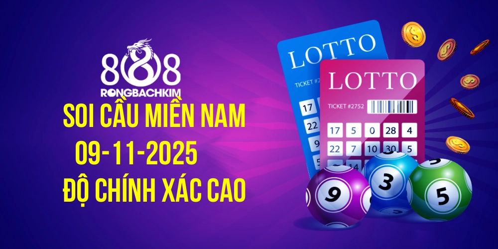 Hình ảnh Rồng Bạch Kim 888 Dự Đoán KQXS Miền Nam 09-11-2025