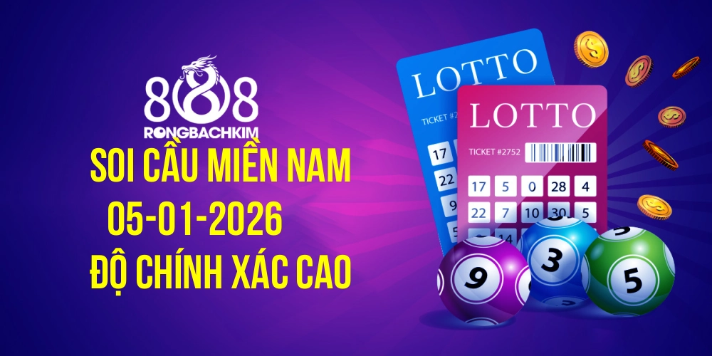 Hình ảnh Rồng Bạch Kim 888 Dự Đoán KQXS Miền Nam 05-01-2026