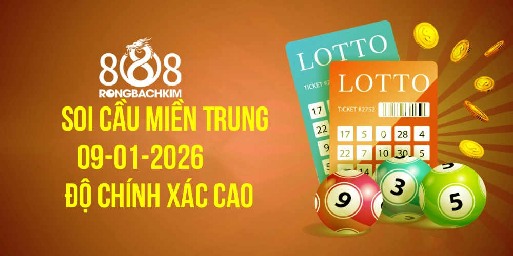 Hình ảnh Rồng Bạch Kim 888 Dự Đoán KQXS Miền Trung 09-01-2026