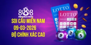 Soi cầu Rồng Bạch Kim 888 xổ số Miền Nam hôm nay ngày 09-03-2026
