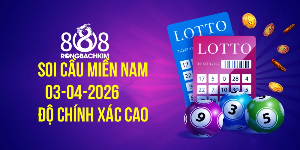 Hình ảnh Rồng Bạch Kim 888 Dự Đoán KQXS Miền Nam 03-04-2026