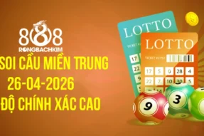 Soi cầu Rồng Bạch Kim 888 xổ số Miền Trung hôm nay ngày 26-04-2026