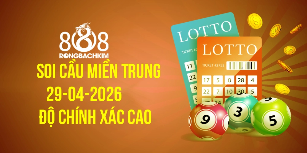 Hình ảnh Rồng Bạch Kim 888 Dự Đoán KQXS Miền Trung 29-04-2026