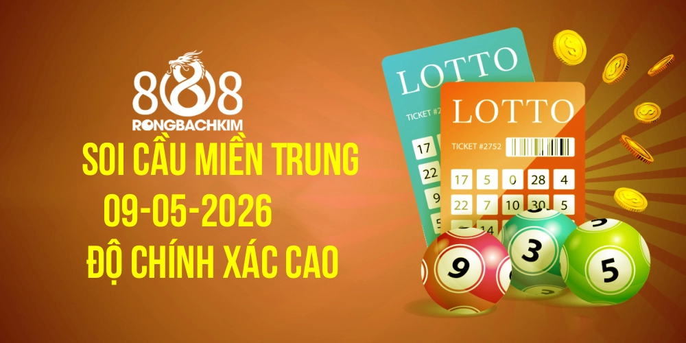 Hình ảnh Rồng Bạch Kim 888 Dự Đoán KQXS Miền Trung 09-05-2026
