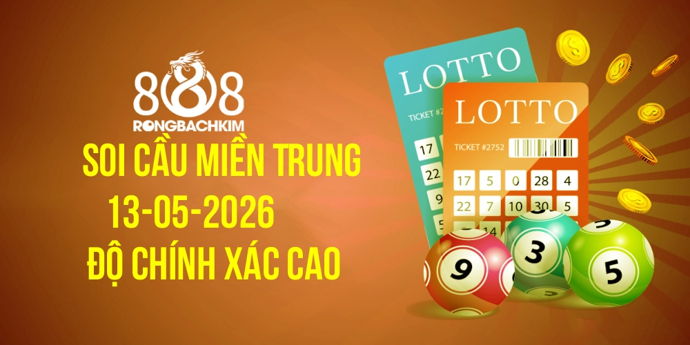 Hình ảnh Rồng Bạch Kim 888 Dự Đoán KQXS Miền Trung 13-05-2026