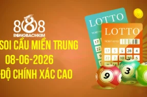Soi cầu Rồng Bạch Kim 888 xổ số Miền Trung hôm nay ngày 08-06-2026